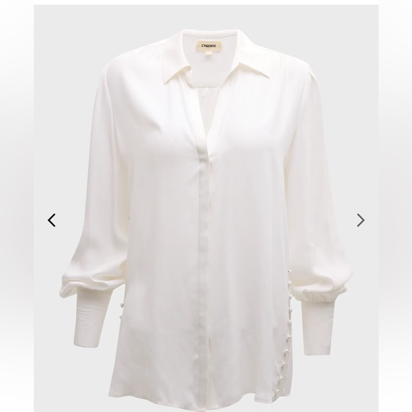 L’agence silk blouse with silk buttons on sides and sleeves - Picture 3 of 12